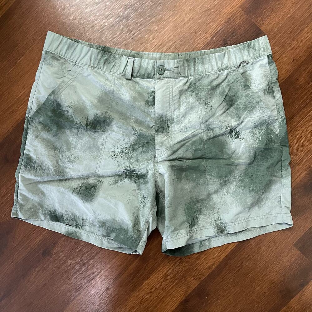 REI Co Op Men's Athletic Shorts Green Tye Dye Athleisure Activewear Casual Sz XL